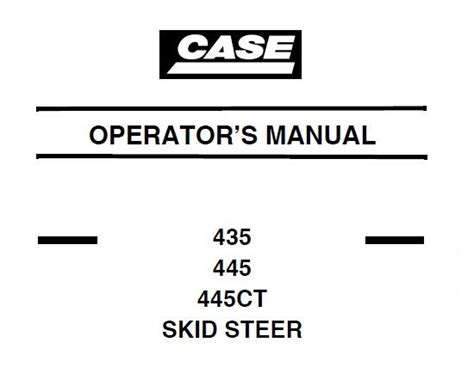 case skid steer operators manual